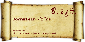Bornstein Örs névjegykártya