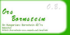 ors bornstein business card
